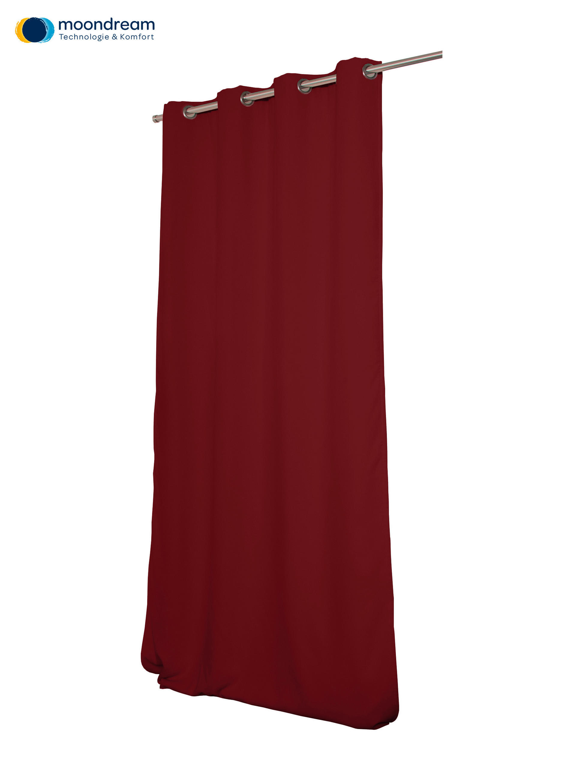 VERDUNKELUNGSVORHANG - Rot, Design, Textil (145/260cm)