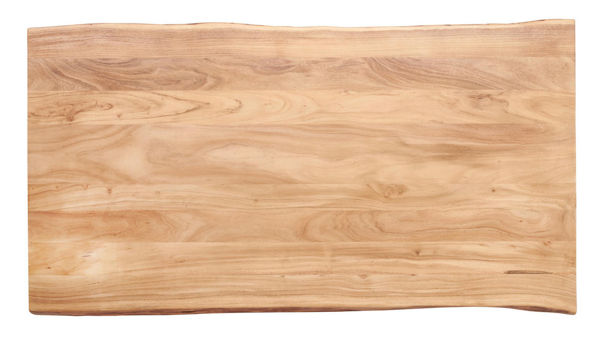 ÉTKEZŐASZTAL - akáciaszínű/fekete, Modern, fa/fém (180/90/76cm) - P & B
