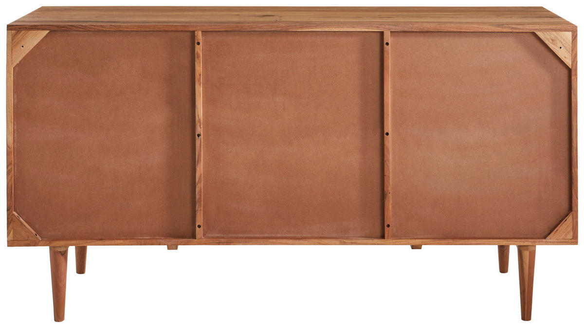SIDEBOARD  in 147/76/45 cm  - Transparent/Akaziefarben, Natur, Glas/Holz (147/76/45cm) - Livetastic