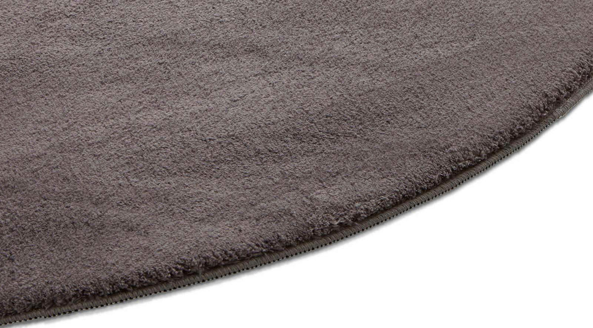 WEBTEPPICH Wohnzimmer 120 cm Fiona Anthrazit rund  - Anthrazit, KONVENTIONELL, Textil (120cm) - Novel