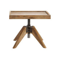 NACHTTISCH 52/34-53/42 cm Wildeiche massiv  - Eichefarben, Design, Glas/Holz (52/34-53/42cm) - Hasena