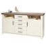 SIDEBOARD EICHE NELSON Melamin Eichefarben, Weiß - Eichefarben/Alufarben, Design, Holzwerkstoff/Metall (184,1/94,6/44,2cm) - SetOne by Musterring