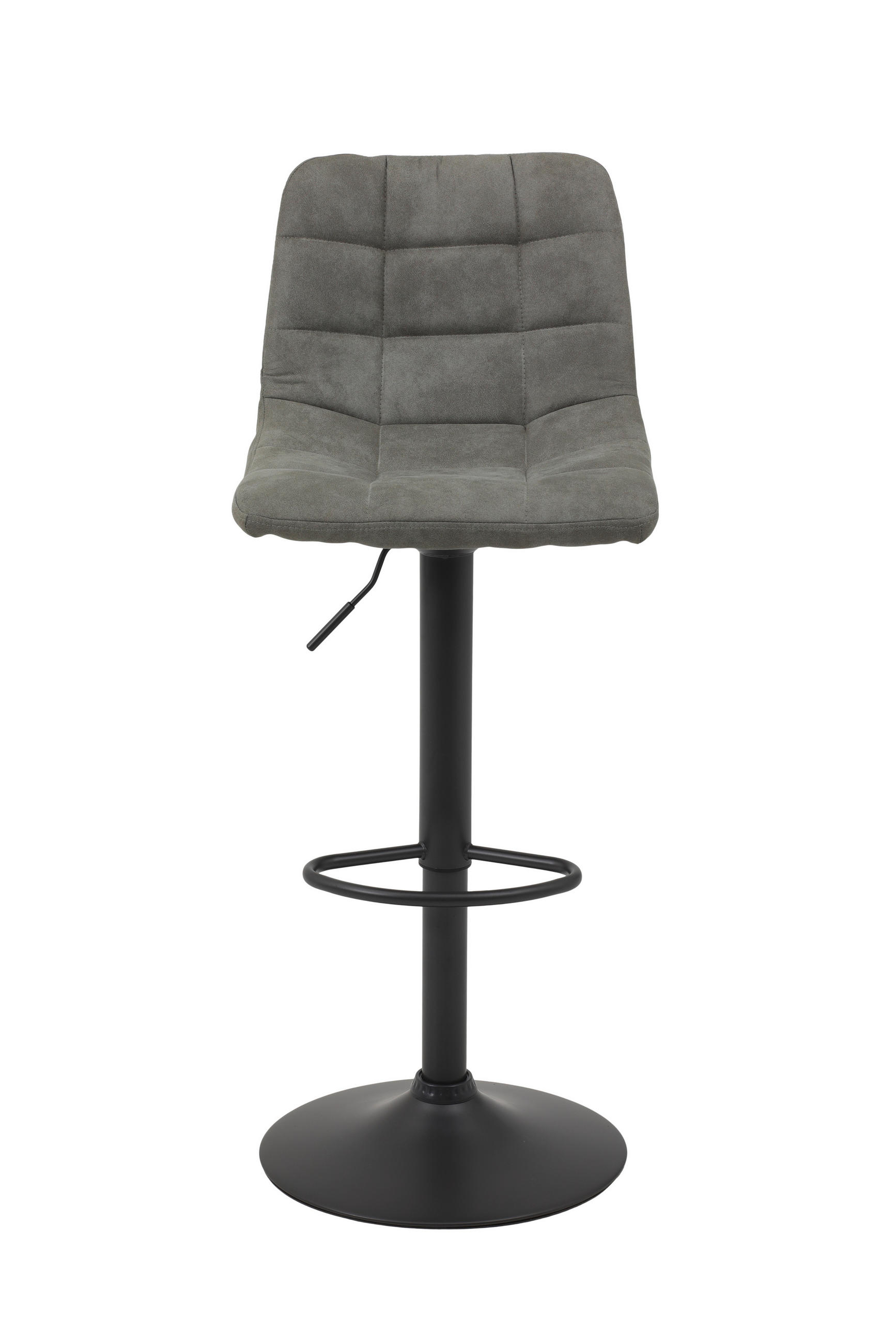 BARHOCKER Mikrofaser Grau Stahl Typenauswahl, Sitzfläche 360° drehbar, abwischbar  - Grau, MODERN, Textil/Metall (43/91-113/44cm) - MID.YOU