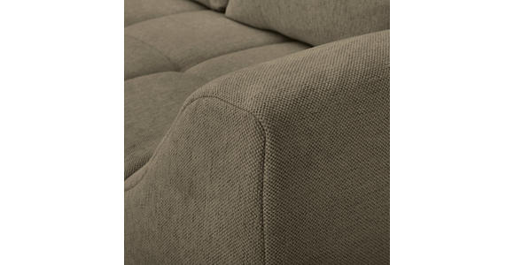 ECKSOFA in Flachgewebe Braun  202/306 cm  - Buchefarben/Braun, KONVENTIONELL, Holz/Textil (202/306cm) - Carryhome