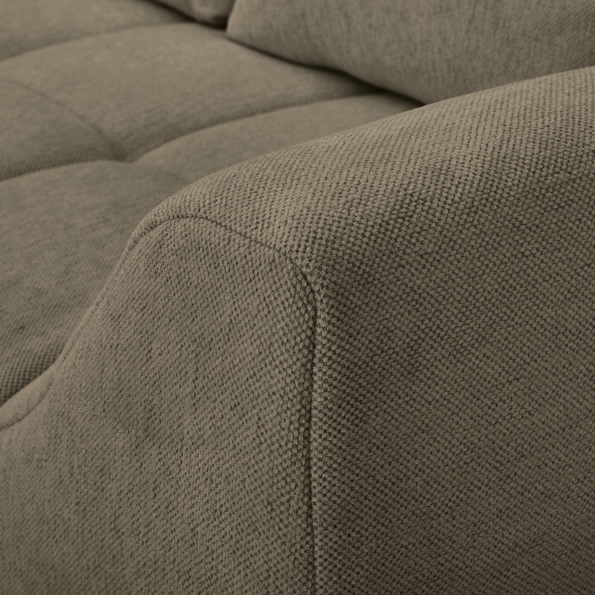 ECKSOFA in Flachgewebe Braun  202/306 cm  - Buchefarben/Braun, KONVENTIONELL, Holz/Textil (202/306cm) - Carryhome