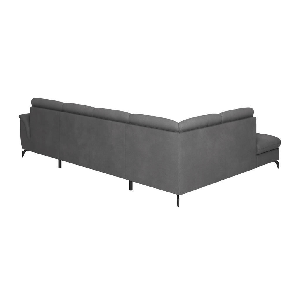 Thumbnail - Sit & More Wohnlandschaft Zora E, Grau, Textil, 7,5-Sitzer, Ottomane links, U-Form, 319x212 cm, Goldenes M, Oeko-Tex® St...