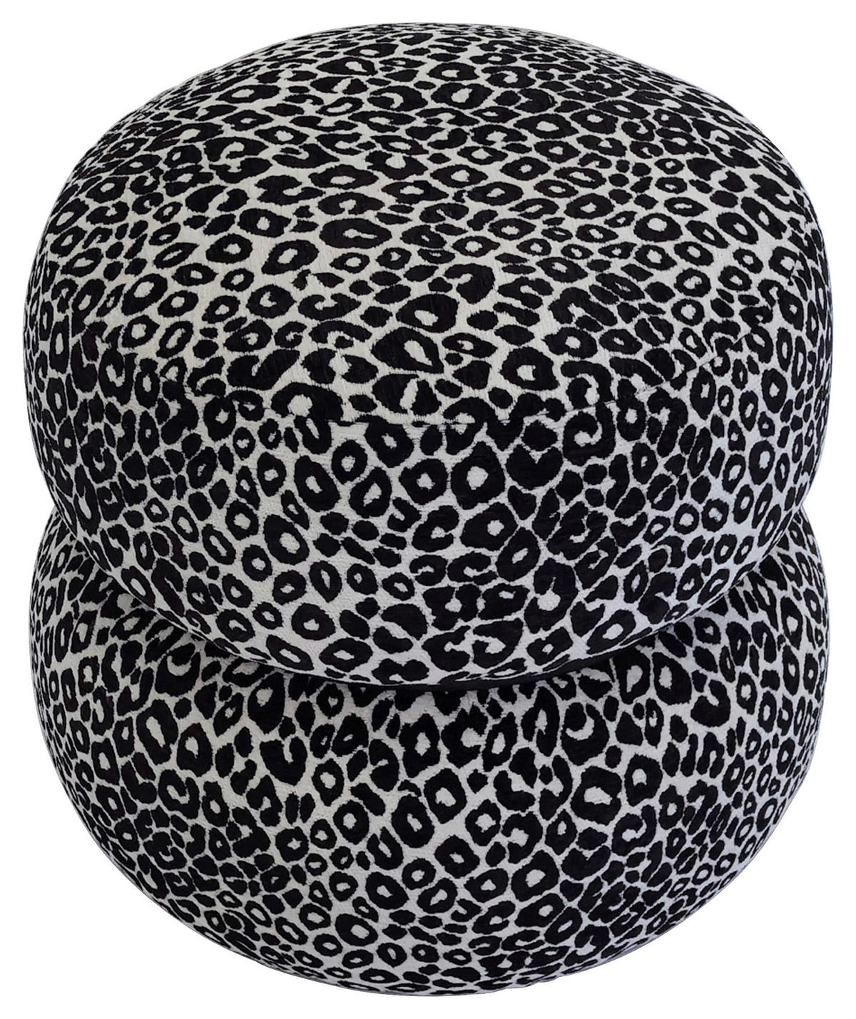 Taburet din lemn, textil, material pe bază de lemn, negru, alb - alb/negru, Basics, lemn/textil (44/42/44cm) - Carryhome