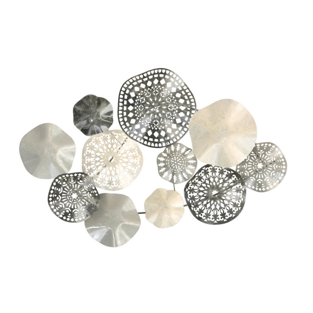 OBJEKTBILD Ornamente  - Beige/Silberfarben, Trend, Metall (90/60/10cm) - Boltze Home