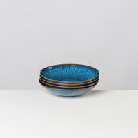 SUPPENTELLERSET Blau 4-teilig Steinzeug EISFALL  - Blau, Basics, Keramik (22,2/5cm) - Gipfelstück