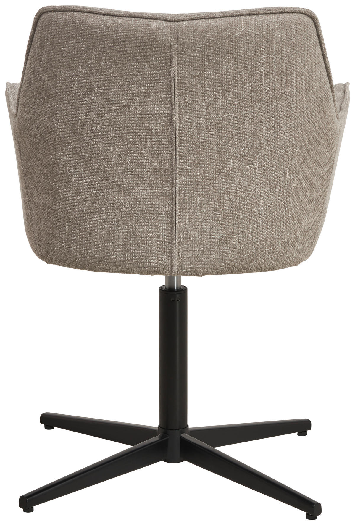 ARMLEHNSTUHL  in Eisen Leinenoptik  - Taupe/Schwarz, KONVENTIONELL, Holz/Textil (60/86.5/61cm) - MID.YOU