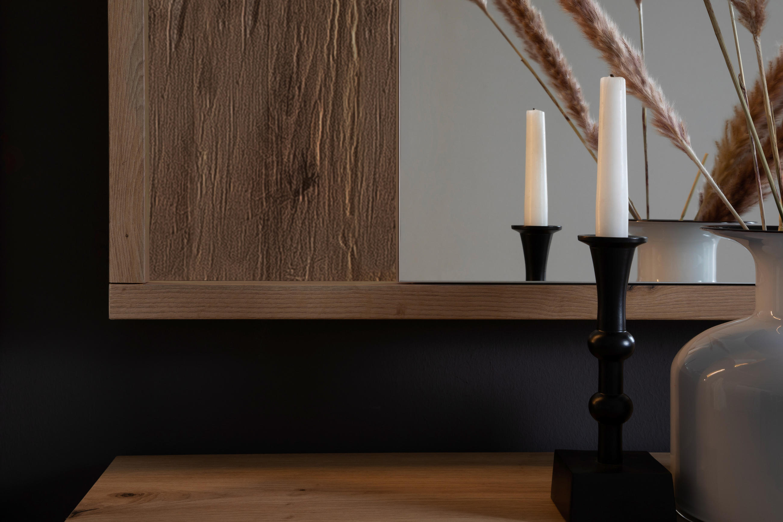 WANDSPIEGEL 76/86/5 cm    - Eichefarben, Design, Glas/Holzwerkstoff (76/86/5cm) - Xora