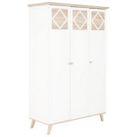 DULAP CU UȘI ROTATIVE alb, culoare lemn stejar  - alb/culoare lemn stejar, Design, material pe bază de lemn (133/204/59cm) - Livetastic