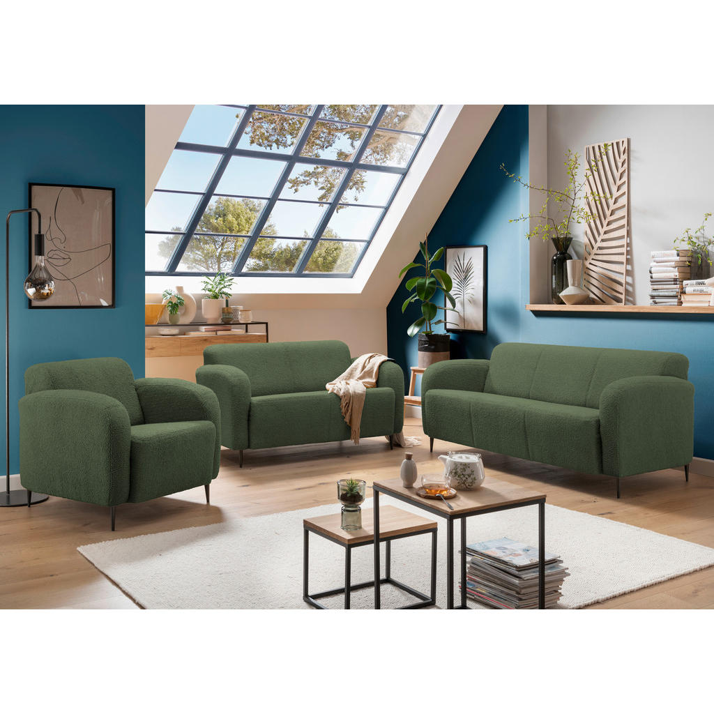 Thumbnail - Livetastic Sessel, Dunkelgrün, Textil, 85x76x90 cm, Made in EU, Wohnzimmer, Sessel, Polstersessel