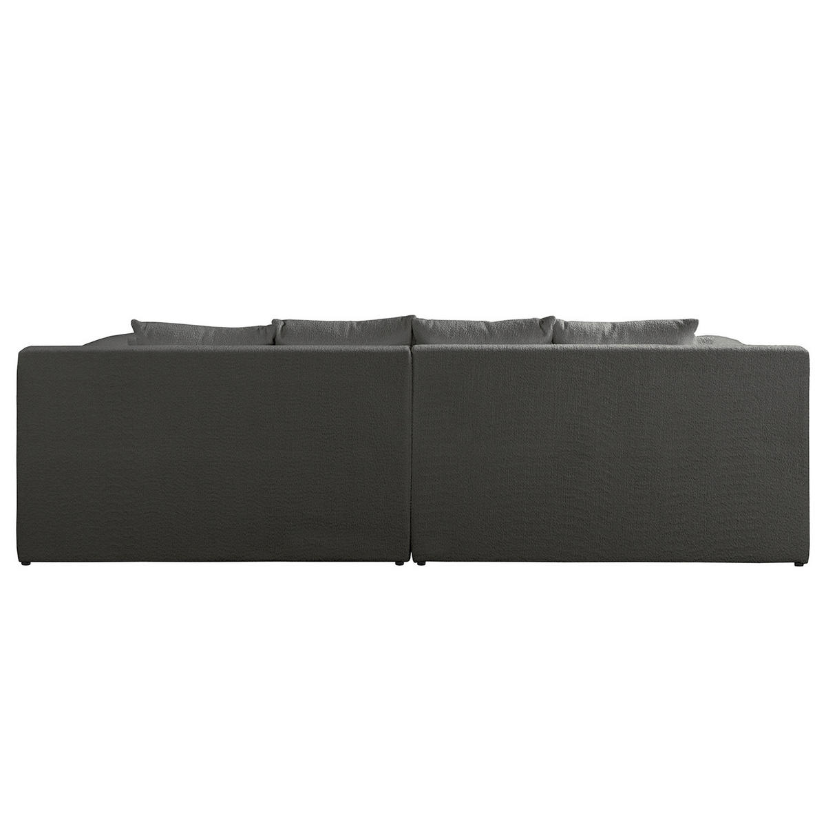 ECKSOFA Naomi in Chenille Anthrazit Rückenkissen  243/284 cm  - Anthrazit/Schwarz, Design, Kunststoff/Textil (243/284cm) - P & B