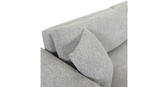 SCHLAFSOFA Flachgewebe Grau  inkl. Zierkissen, Rückenkissen, Bettkasten, Schlaffunktion, Rücken echt, Liegefläche im Originalstoff  - Schwarz/Grau, KONVENTIONELL, Kunststoff/Textil (250/74/92cm) - Carryhome