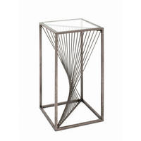 BEISTELLTISCH 30/30/60 cm Bronzefarben quadratisch  - Bronzefarben, MODERN, Glas/Metall (30/30/60cm)