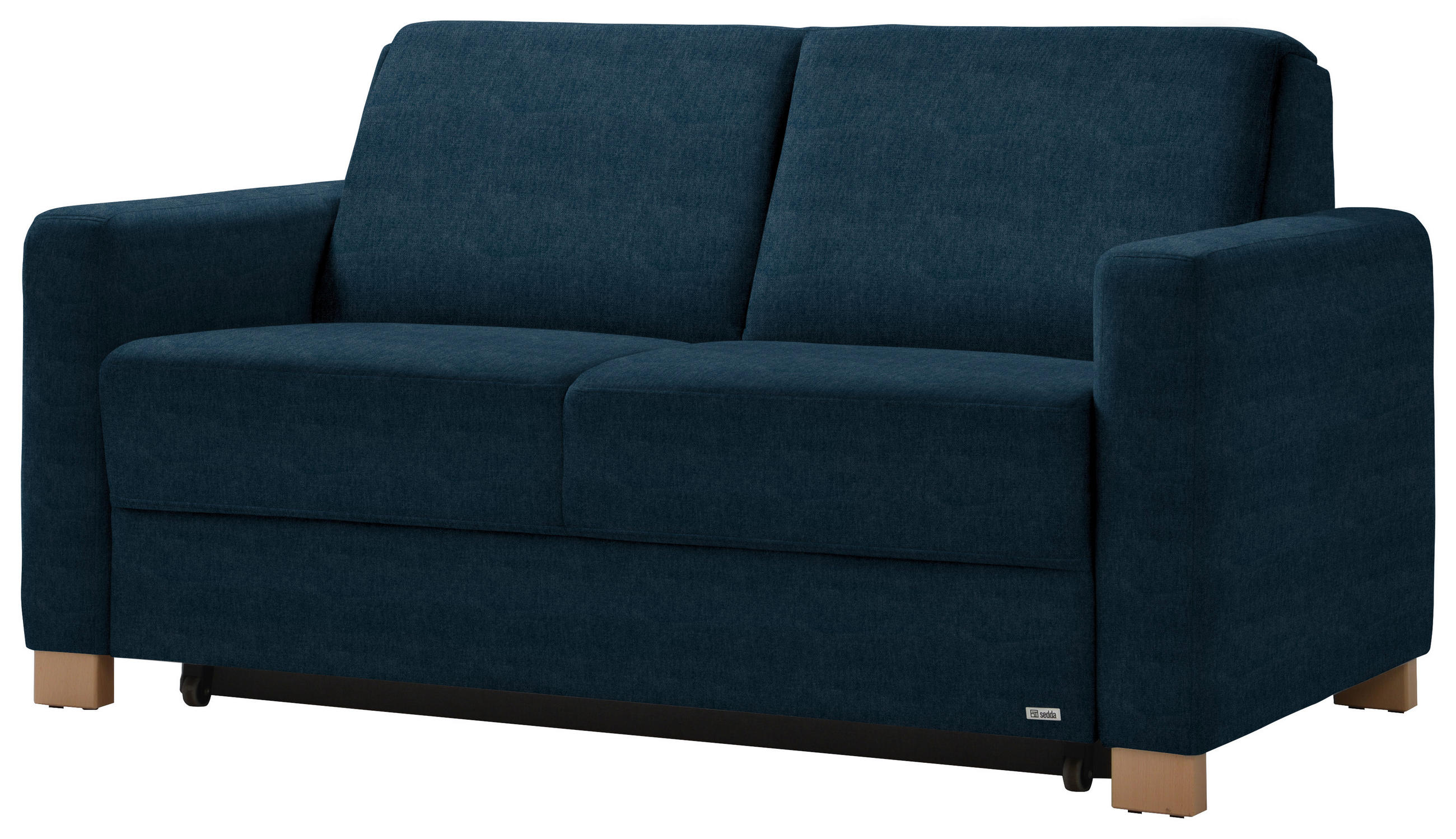 SCHLAFSOFA in Dunkelblau  - Naturfarben/Dunkelblau, KONVENTIONELL, Holz/Textil (160/86/92cm) - Sedda