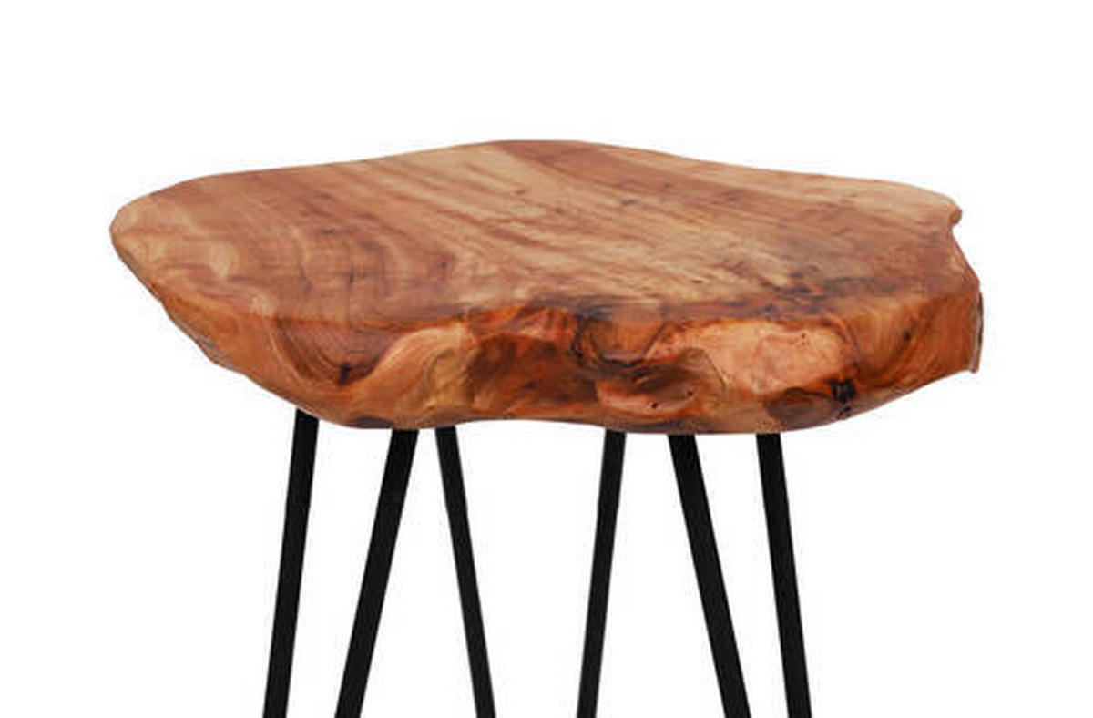 BEISTELLTISCH in Holz, Metall 30/30/40 cm  - Naturfarben, Design, Holz/Metall (30/30/40cm) - Kayoom