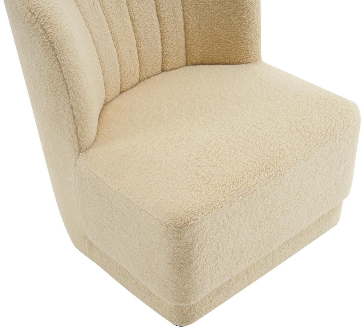 DESIGNSESSEL Bouclé Beige    - Beige/Schwarz, Trend, Kunststoff/Textil (65/69/70cm) - Xora