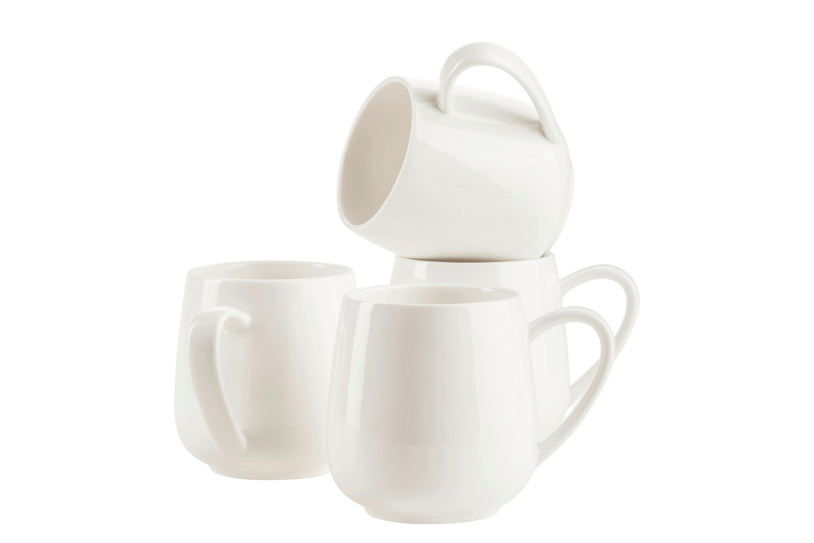 KAFFEEBECHERSET TAYA 4-teilig  - Weiß, Basics, Keramik (9/9,5cm) - Mäser