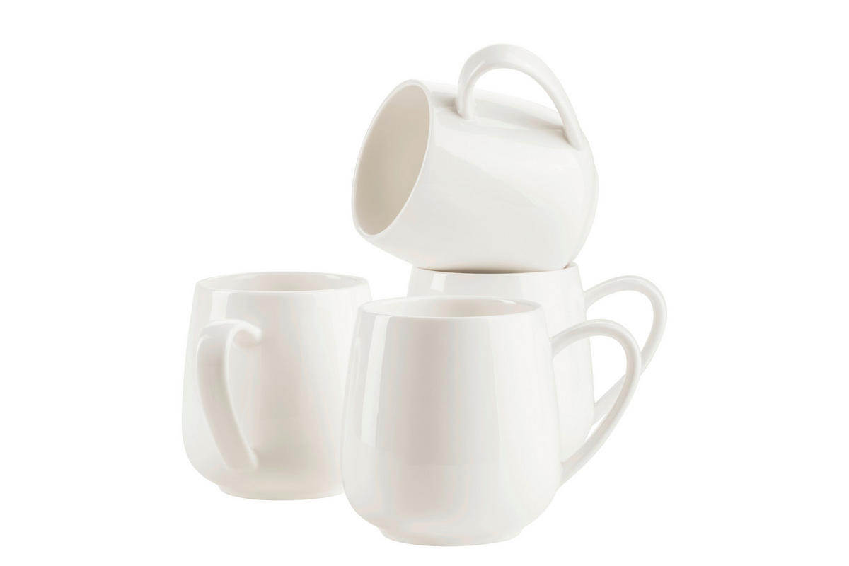 KAFFEEBECHERSET TAYA 4-teilig  - Weiß, Basics, Keramik (9/9,5cm) - Mäser