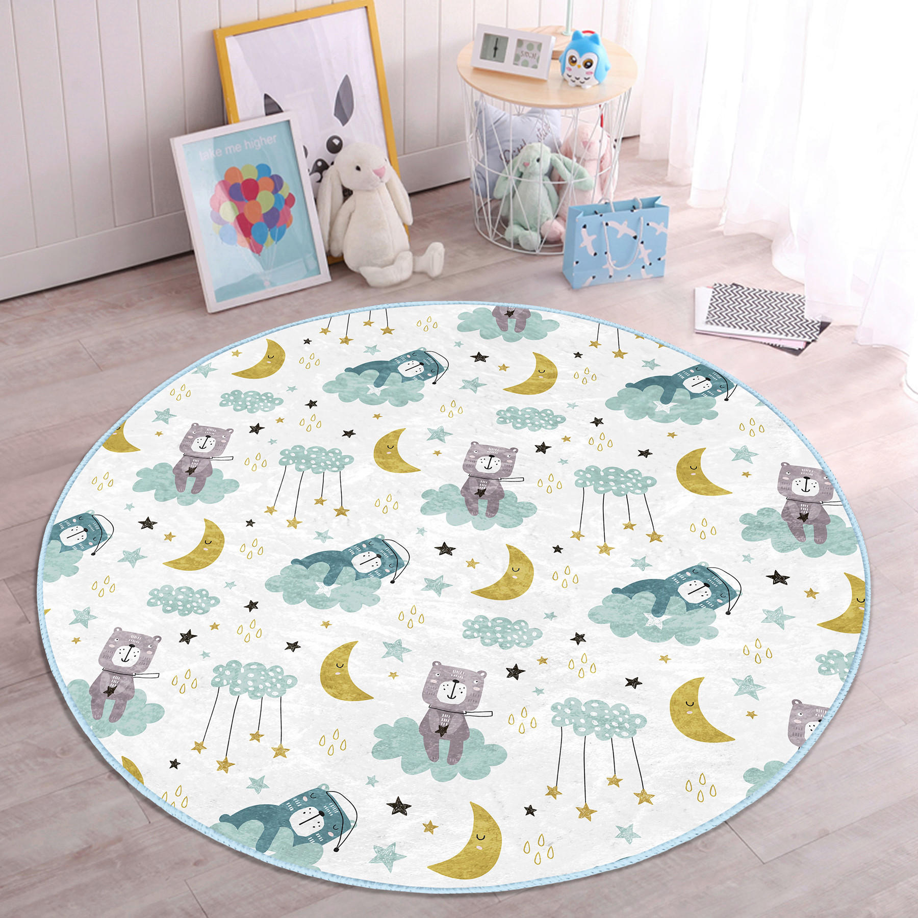 KINDERTEPPICH  Wohnzimmer 180/180 cm Multicolor rund  - Multicolor, Basics, Textil (180/180cm)