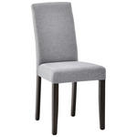 STUHL in Holz, Textil Schwarz, Hellgrau  - Hellgrau/Schwarz, KONVENTIONELL, Holz/Textil (43,5/94/59cm) - Cantus