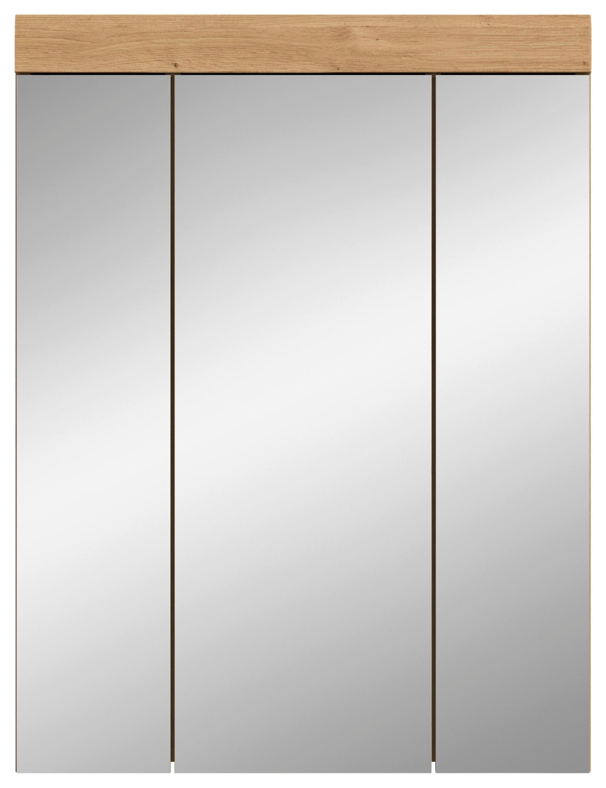 Thumbnail - Mid.you Spiegelschrank, Eiche Artisan, Holzwerkstoff, 6 Fächer, 60x79x18 cm, FSC Mix, Badezimmer, Badezimmerspiegel, Spi...