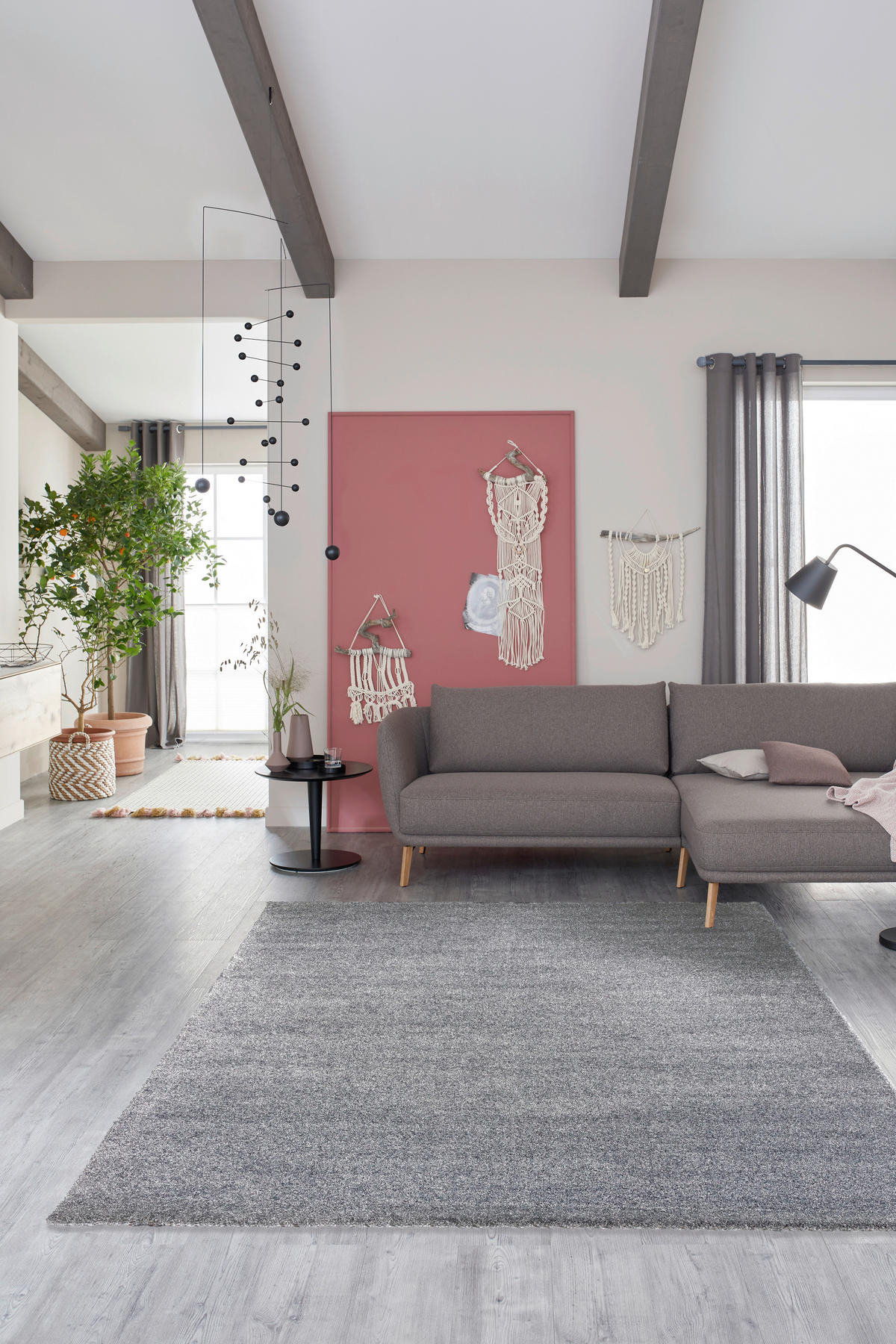 HOCHFLORTEPPICH 160/230 cm Pure Silberfarben  - Silberfarben, Basics, Textil (160/230cm) - Schöner Wohnen