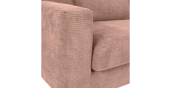 BIGSOFA Cord Altrosa  - Schwarz/Altrosa, KONVENTIONELL, Kunststoff/Textil (260/66/115cm) - Carryhome