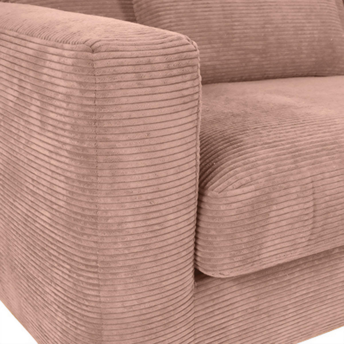 NAGY KANAPÉ textil fáradt rózsaszín  - fáradt rózsaszín/fekete, Konventionell, műanyag/textil (260/66/115cm) - MID.YOU