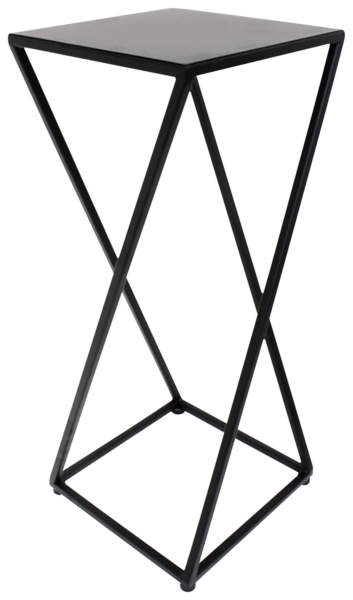 PORTE-PLANTES in Metall 25/25/60 cm   - Schwarz, Lifestyle, Metall (25/25/60cm) - Landscape