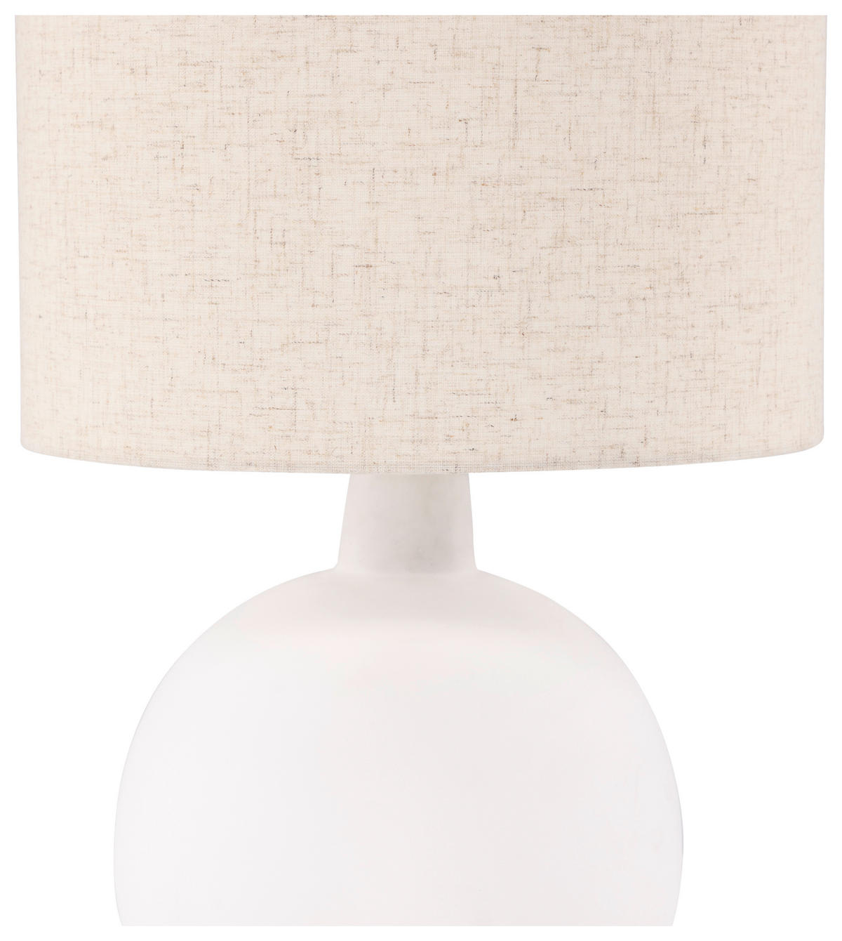 TISCHLEUCHTE 32/51/32 cm   - Beige/Weiß, Basics, Textil/Stein (32/51/32cm) - P & B