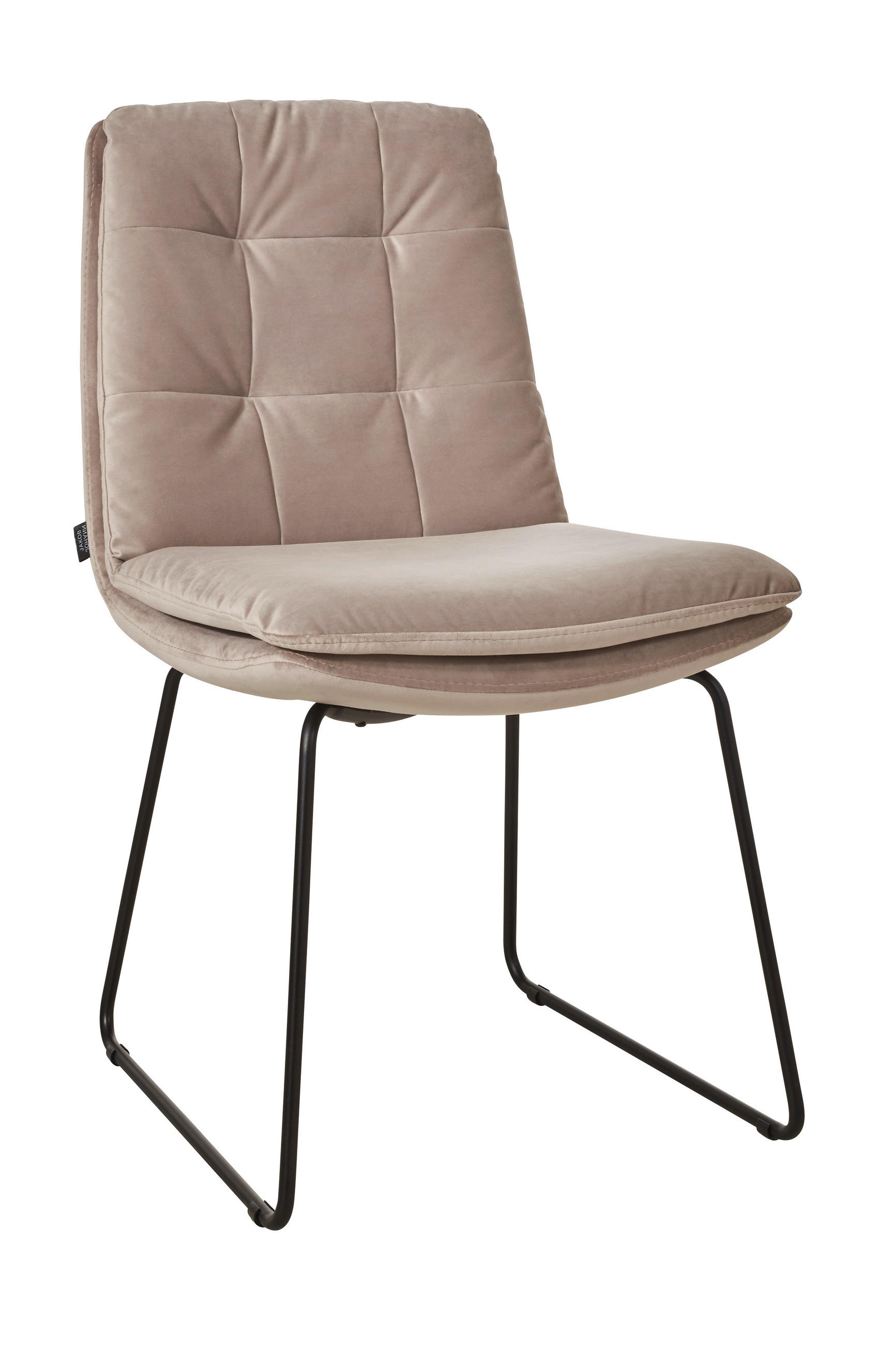 STUHL - Silberfarben/Schwarz, Design, Textil/Metall (48/90/69cm) - Johann Jakob