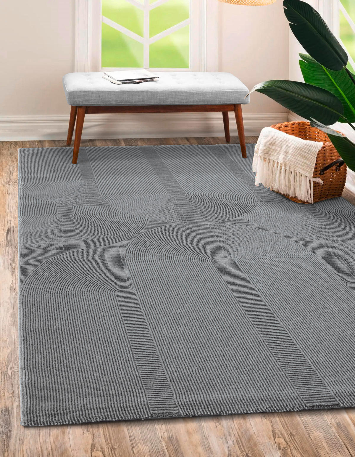 WEBTEPPICH 120/170 cm Sign Grau  - Grau, KONVENTIONELL, Textil (120/170cm)