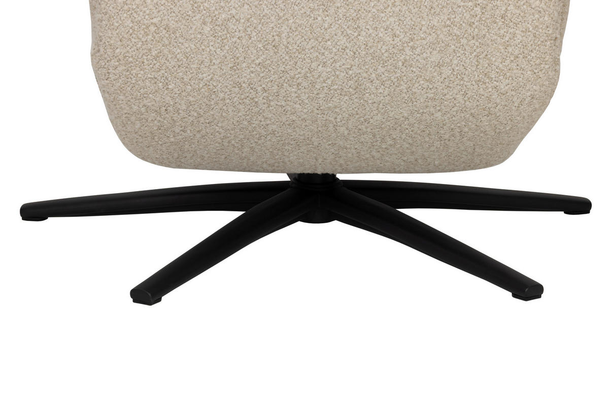 RELAXSESSEL Webstoff    - Schwarz/Naturfarben, Design, Holz/Textil (67/114/84cm) - Livetastic