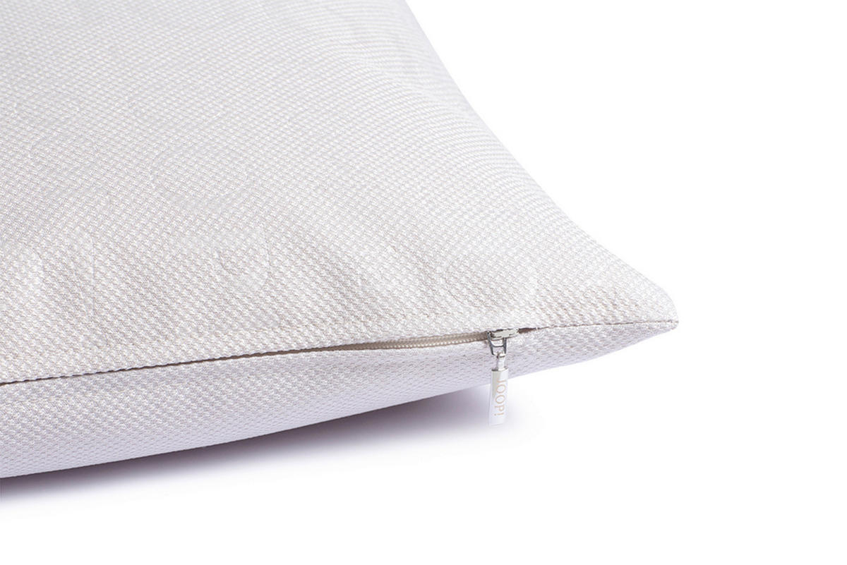 KISSENHÜLLE J!Label 40/40 cm  - Silberfarben/Hellgrau, Basics, Textil (40/40cm) - Joop!