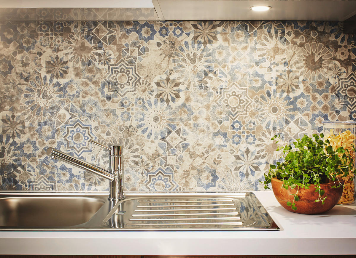 EINBAUKÜCHE TORONTO  - Eichefarben/Weiß, Design, Holzwerkstoff - Moderano