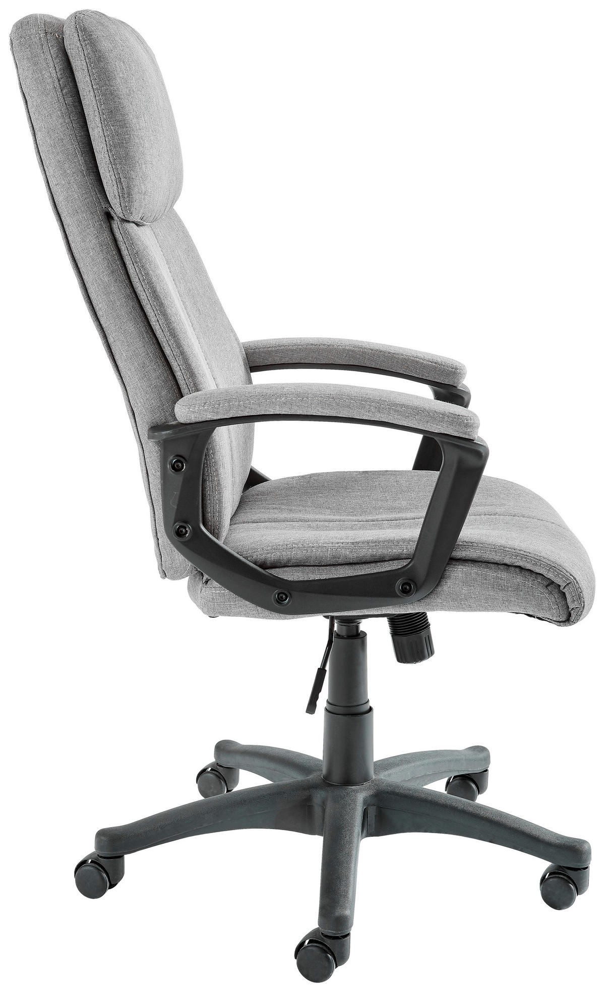 CHEFSESSEL Webstoff Grau, Schwarz  - Schwarz/Grau, Basics, Kunststoff/Textil (68/112-122/57cm) - Carryhome