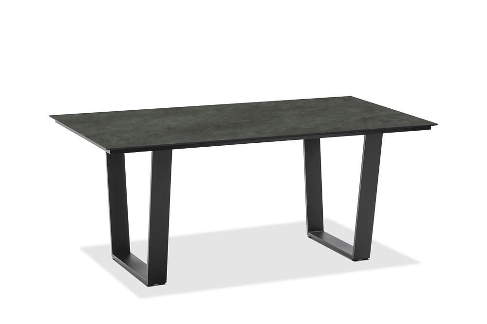 GARTENTISCH Kunststoff Anthrazit, Graphitfarben rechteckig  - Anthrazit/Graphitfarben, Design, Kunststoff/Metall (220/95/76cm)