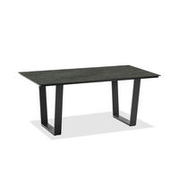 GARTENTISCH Kunststoff Anthrazit, Graphitfarben rechteckig  - Anthrazit/Graphitfarben, Design, Kunststoff/Metall (220/95/76cm)