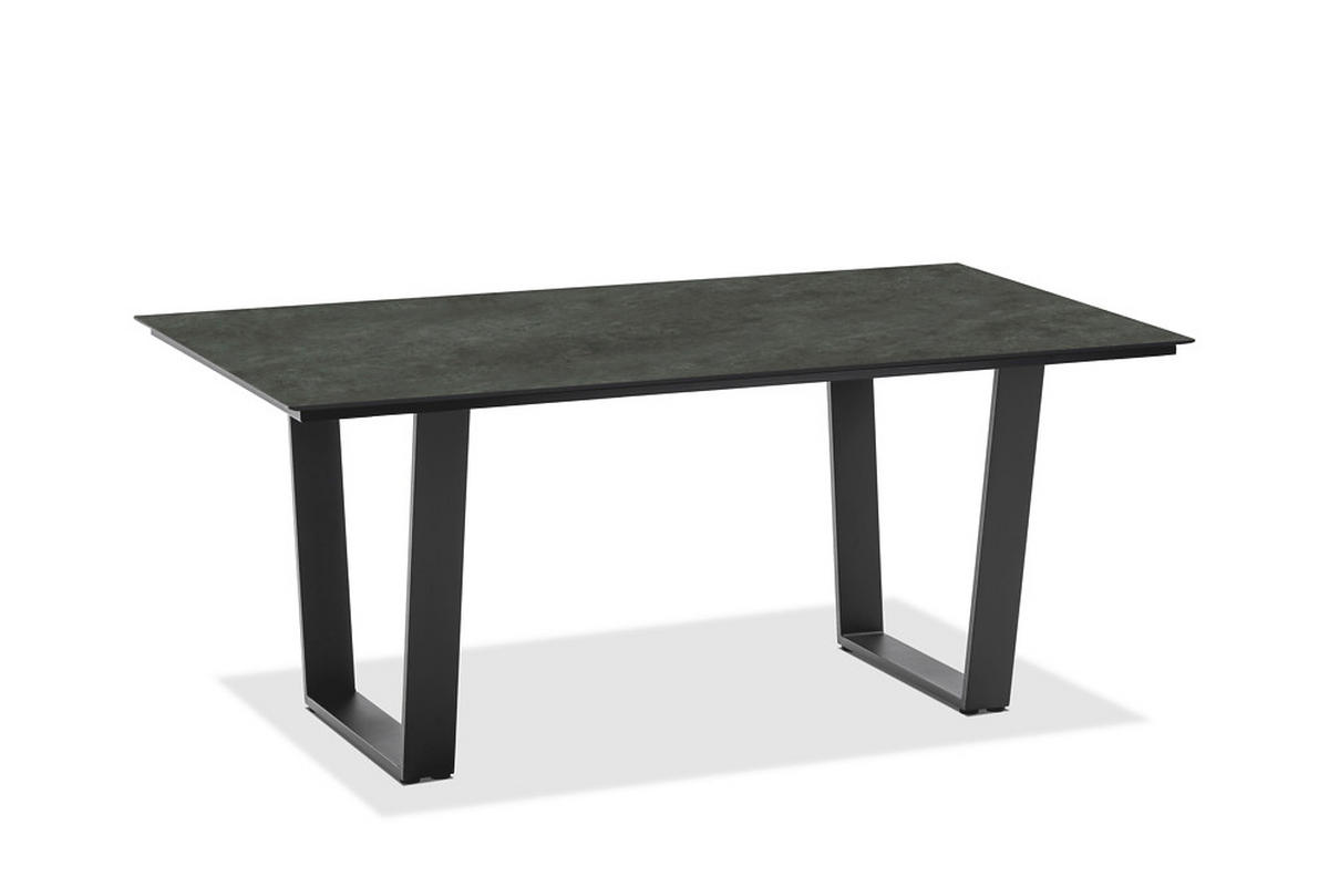 GARTENTISCH Kunststoff Anthrazit, Graphitfarben rechteckig  - Anthrazit/Graphitfarben, Design, Kunststoff/Metall (220/95/76cm)