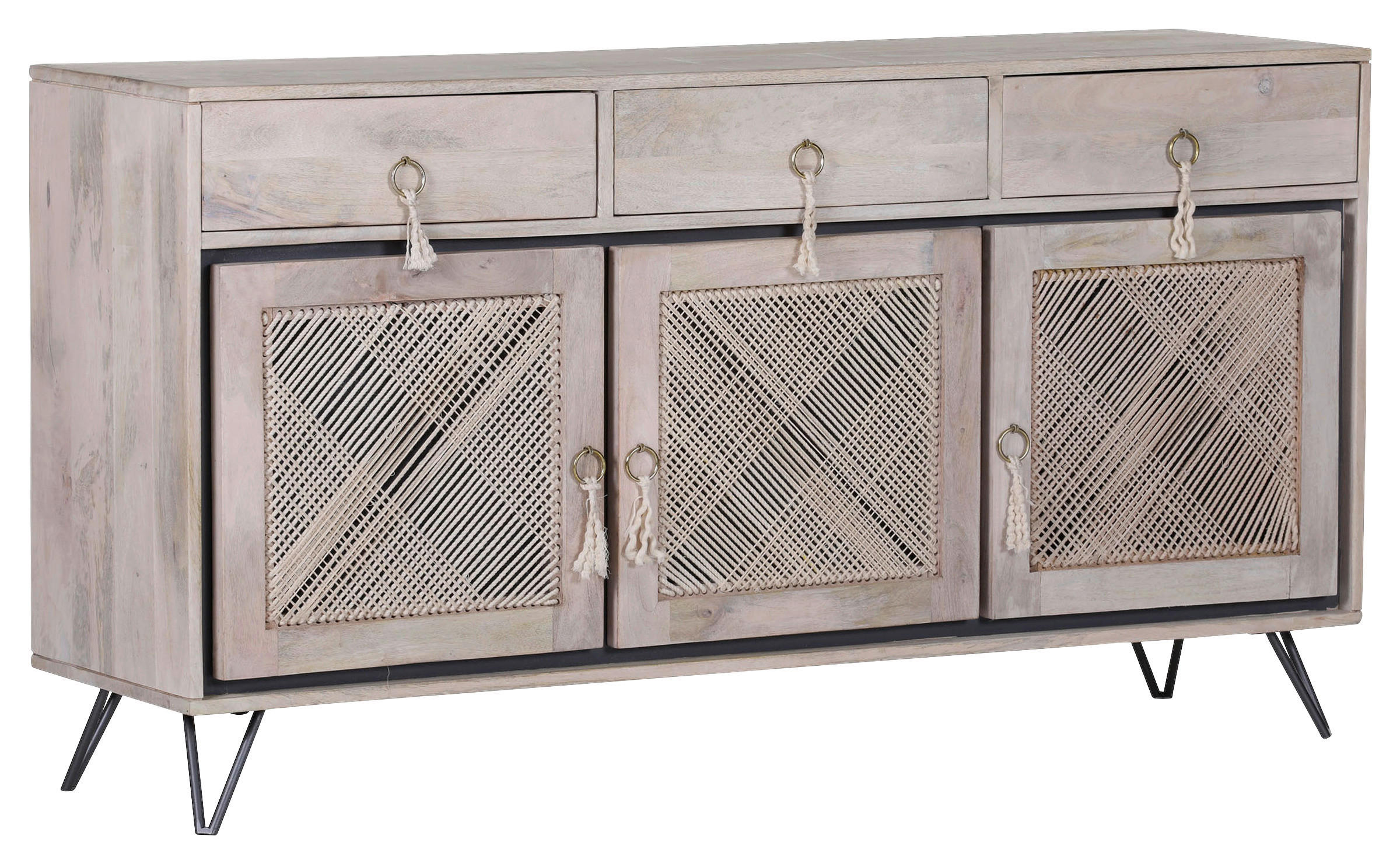 SIDEBOARD 150/80/45 cm in Naturfarben - Anthrazit/Naturfarben, Design, Holz/Holzwerkstoff (150/80/45cm)
