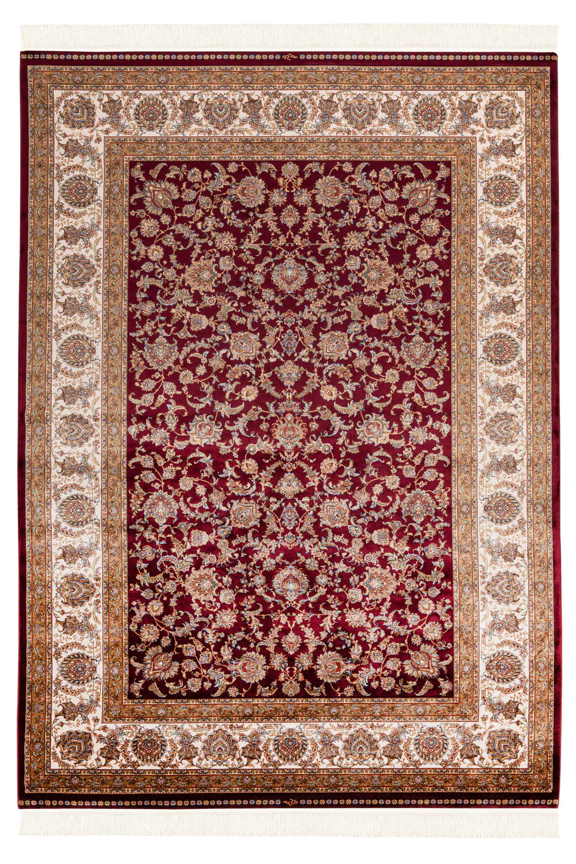 WEBTEPPICH 140/200 cm My Babylon of Obsession Creme, Rot, Hellbraun  - Hellbraun/Rot, Design, Textil (140/200cm) - Obsession
