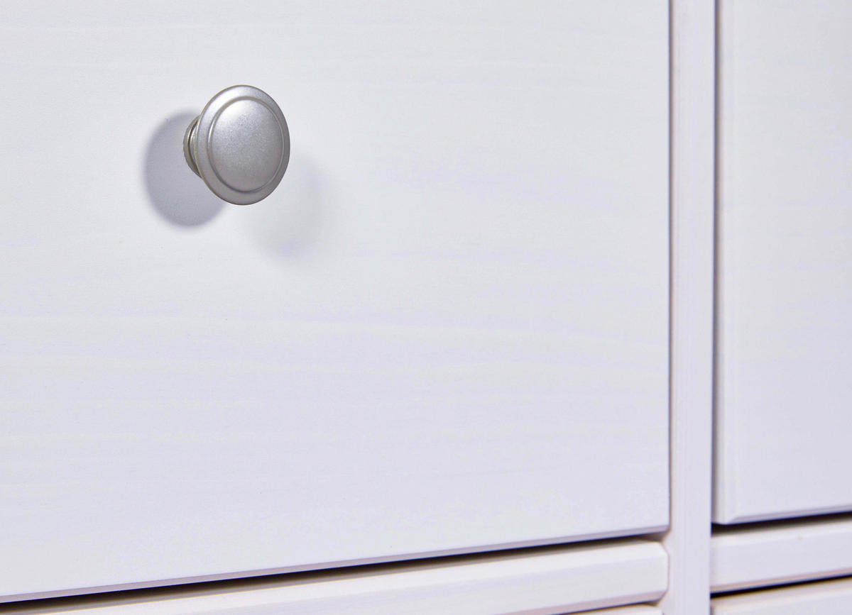 KOMODA, bela  - srebrne barve/bela, Design, kovina/les (160/96/40cm) - Livetastic