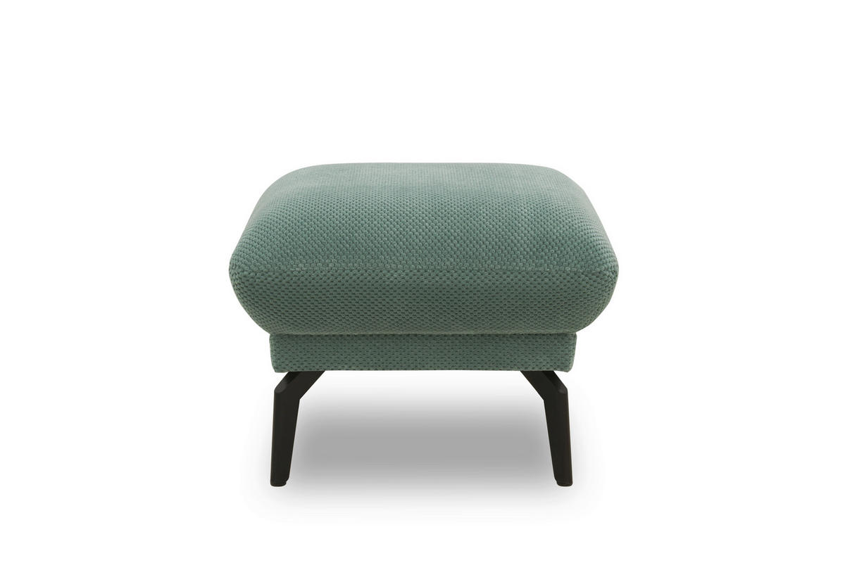 HOCKER in Textil Mintgrün  - Schwarz/Mintgrün, Design, Textil/Metall (57/46/57cm) - MID.YOU