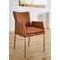 ARMLEHNSTUHL Edelstahlfarben, Hellbraun - Hellbraun/Edelstahlfarben, Design, Textil/Metall (55/91,5/65,5cm) - Dieter Knoll