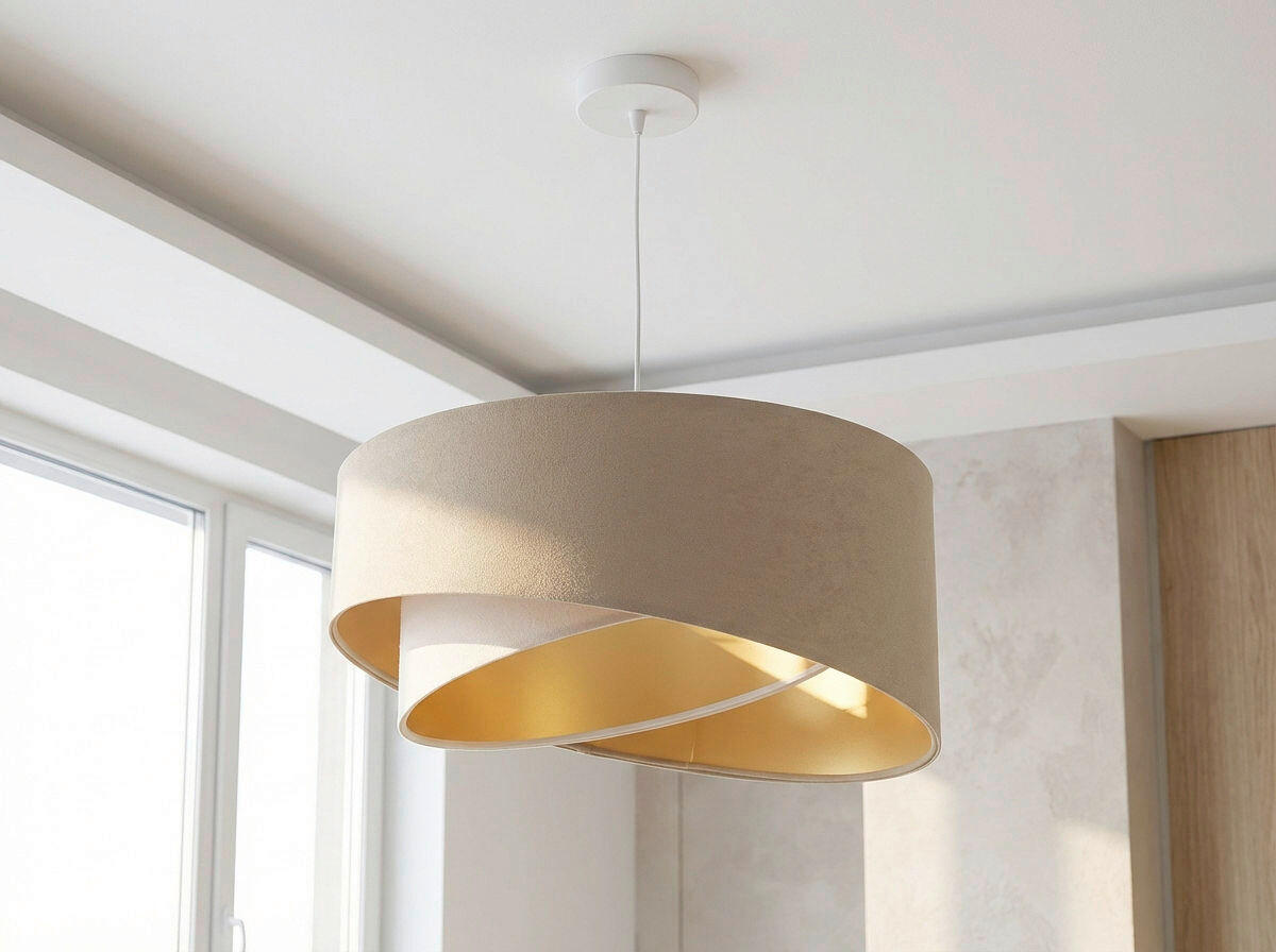 HÄNGELEUCHTE Galaxy 50/93 cm   - Beige/Goldfarben, Design, Kunststoff/Textil (50/93cm)