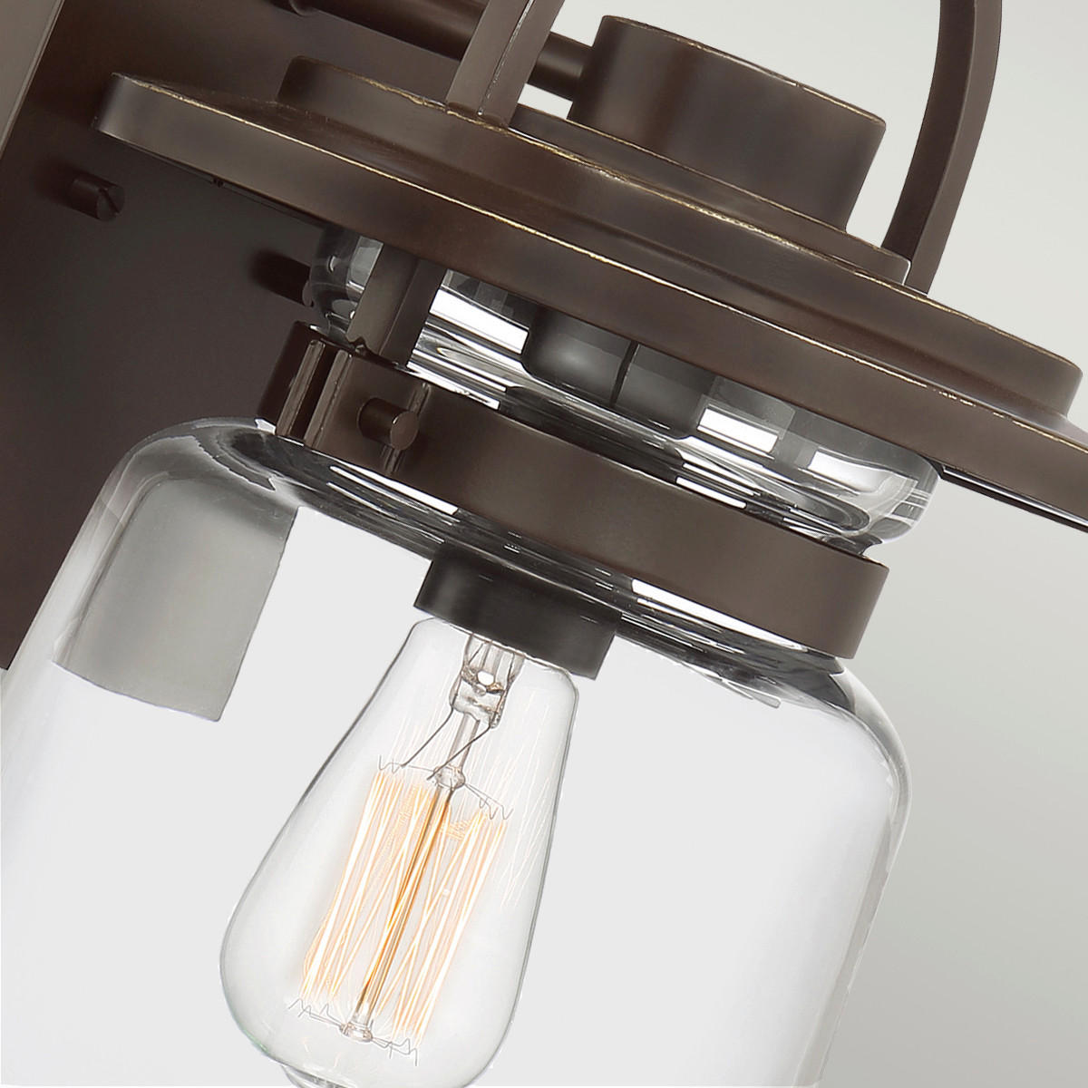 ZUNANJA STENSKA SVETILKA  Elstead Lasalle   22,8/25,3/39,3 cm          - barve brona, Konvencionalno, kovina/steklo (22,8/25,3/39,3cm) - Elstead Lighting