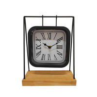 SAT STOLNI   20/25/8 cm       - smeđa/crna, Lifestyle, staklo/drvni materijal (20/25/8cm) - Ambia Home